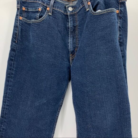 Levis 514 Men's Straight Fit Size 38x 30 dark Wash - Picture 6 of 13